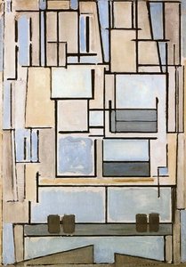 Composition No. 9 Blue Façade by Piet Mondrian